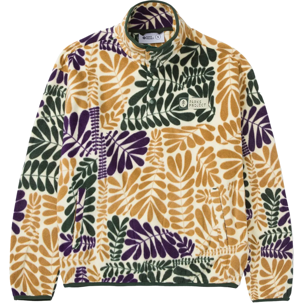 Herringbone Fashionable Vibes Big Sur Ferns Trail Fleece