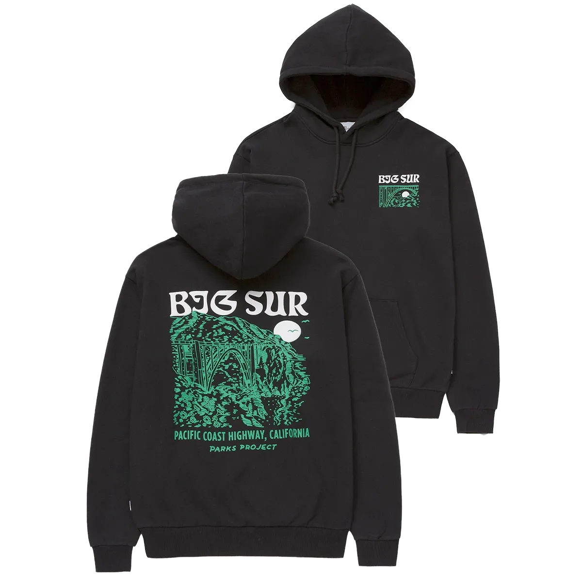 Big Sur Puff Print Bridges Hoodie Minimal Fit