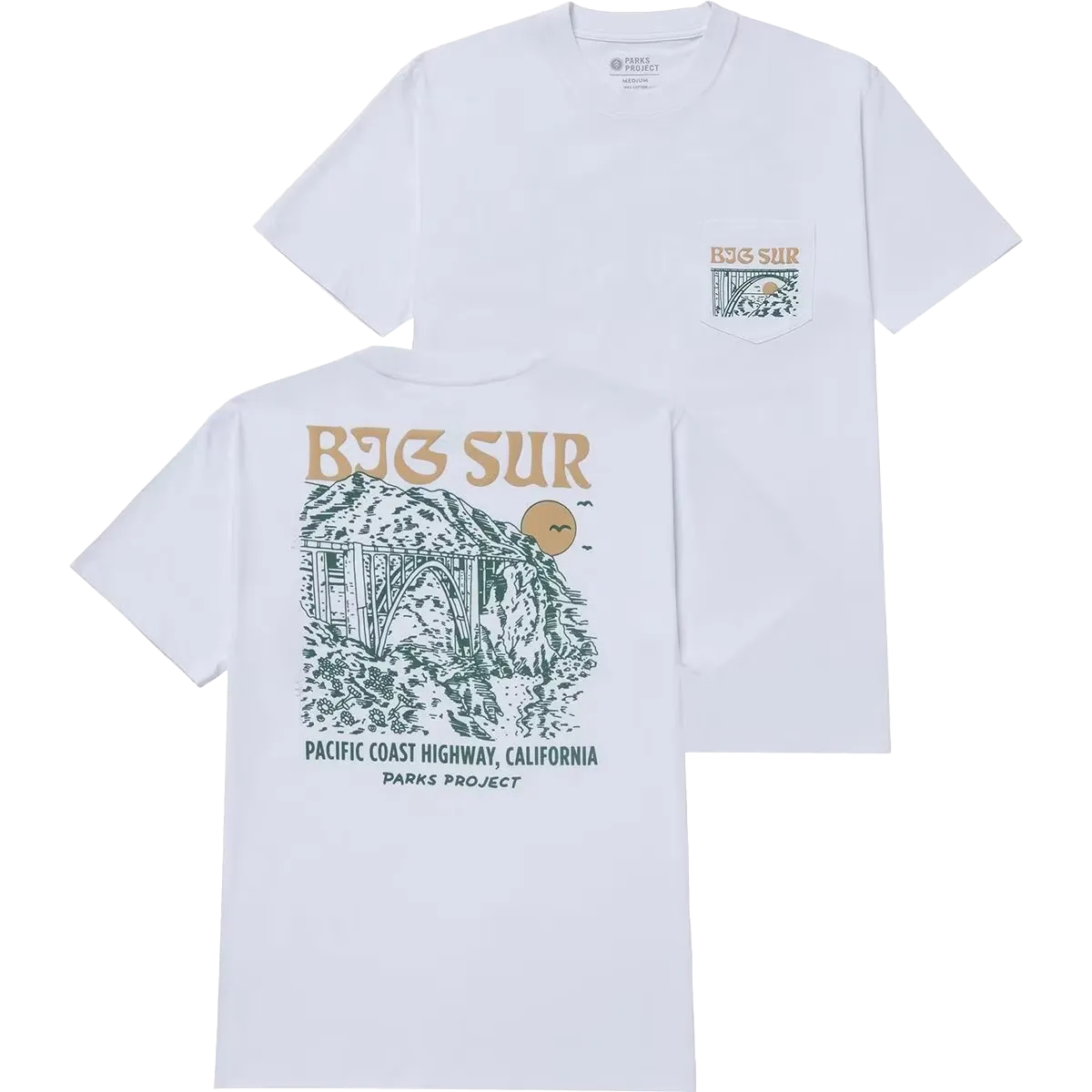 Big Sur Puff Print Pocket Tee Breathable Stretch Men's masculinity