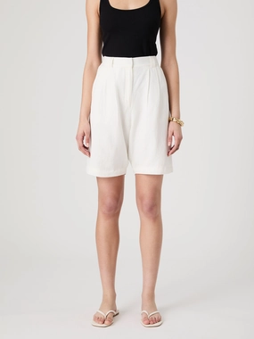 No Pressure Birdie Linen Bermuda Shorts