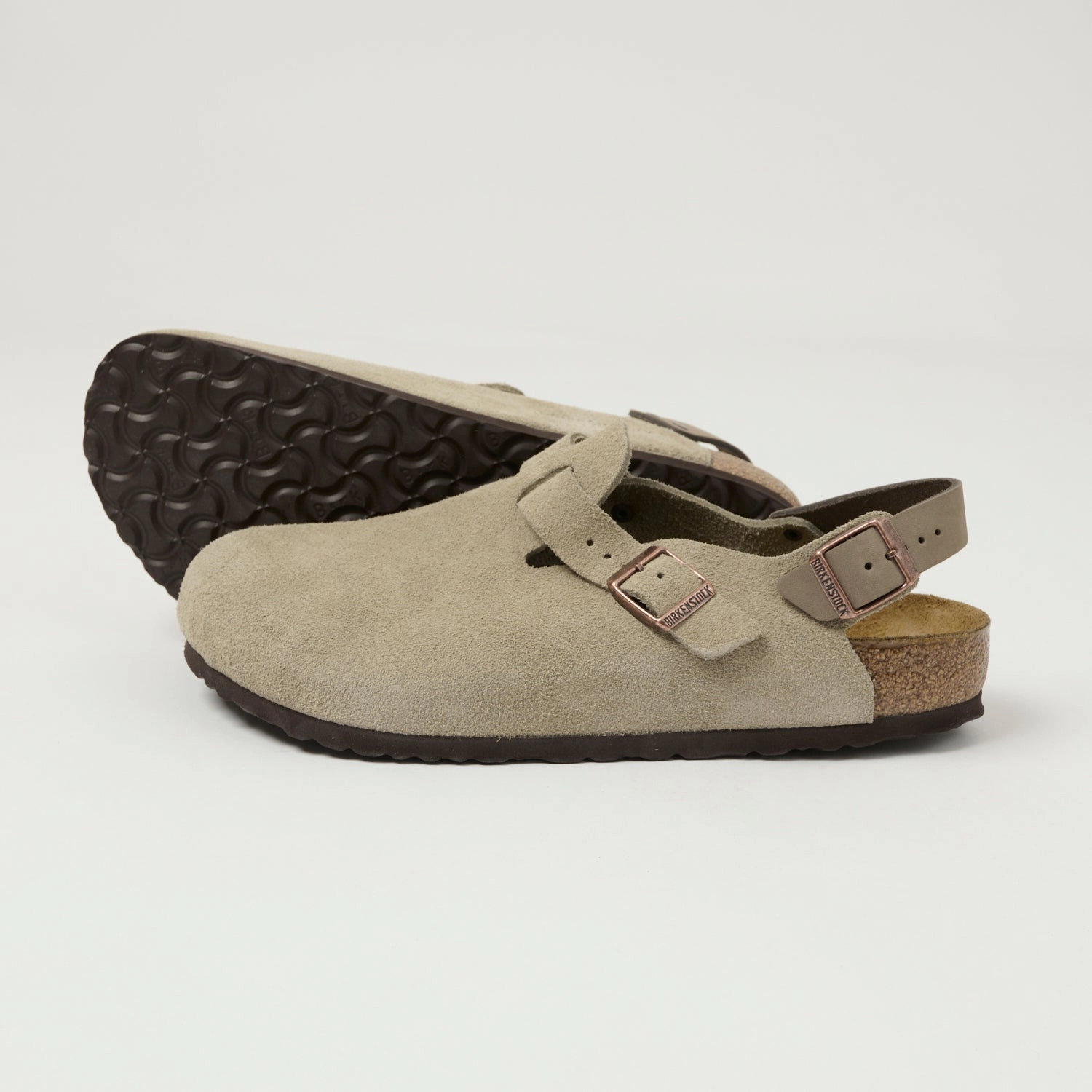Birkenstock Tokio II Suede Shoe - Taupe Running Comfort Recycled Plastic Construction