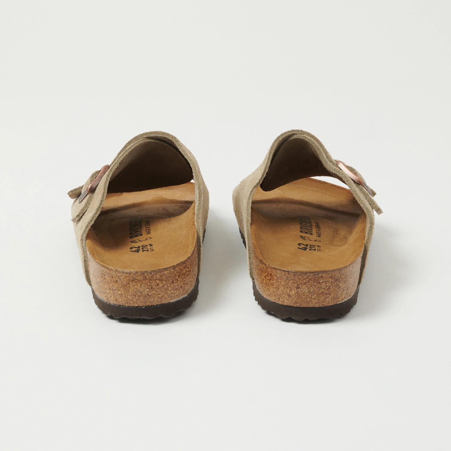 Birkenstock Z??rich Suede Leather Sandal - Taupe Wide fit