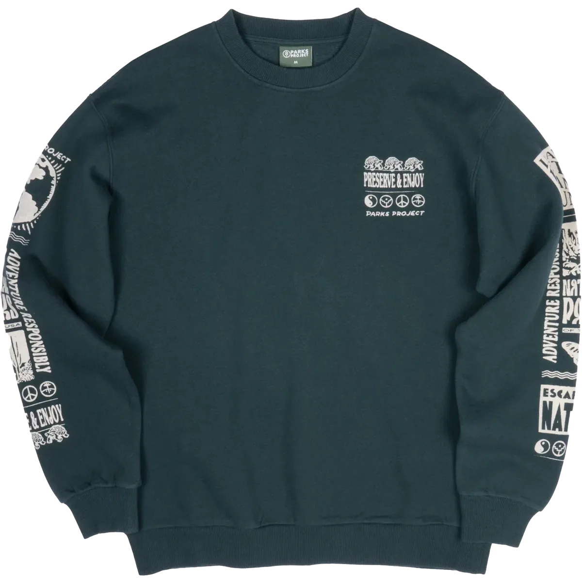 Men's National Parks Activist Crew nautical print