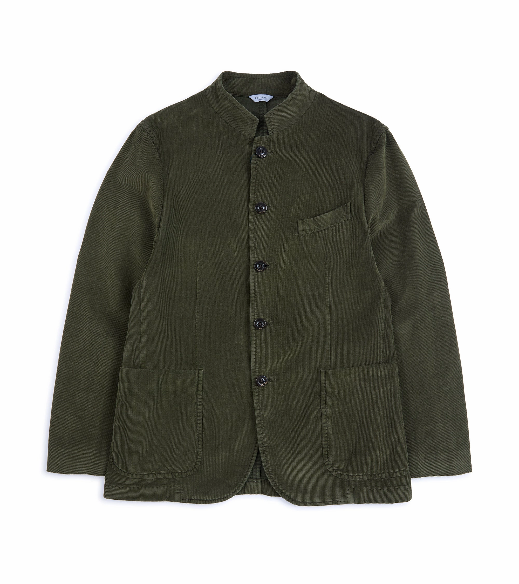 Boglioli Cotton Corduroy Gassman Jacket: Olive ThermalReflective Multi Pocket Layout