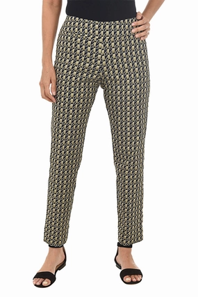 Gold Chains Pull-On Ankle Pant HighWaistSupport Active Comfort Wear