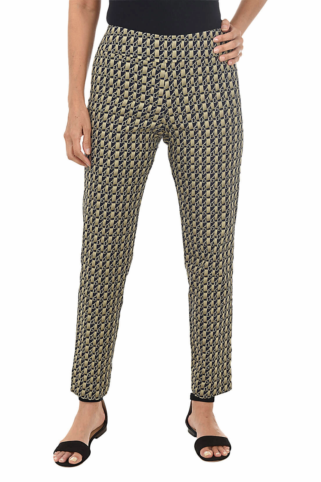 Gold Chains Pull-On Ankle Pant LightweightWeave