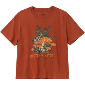 Casual everyday wear Comfort Fit Design Women's Rooted in Nature Ferns Boxy Tee