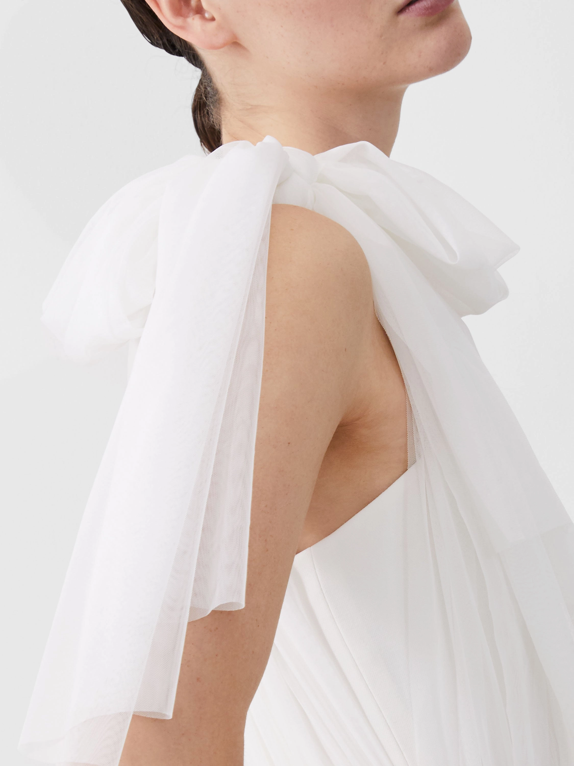 Whisper One Shoulder Tulle Dress Cool Form