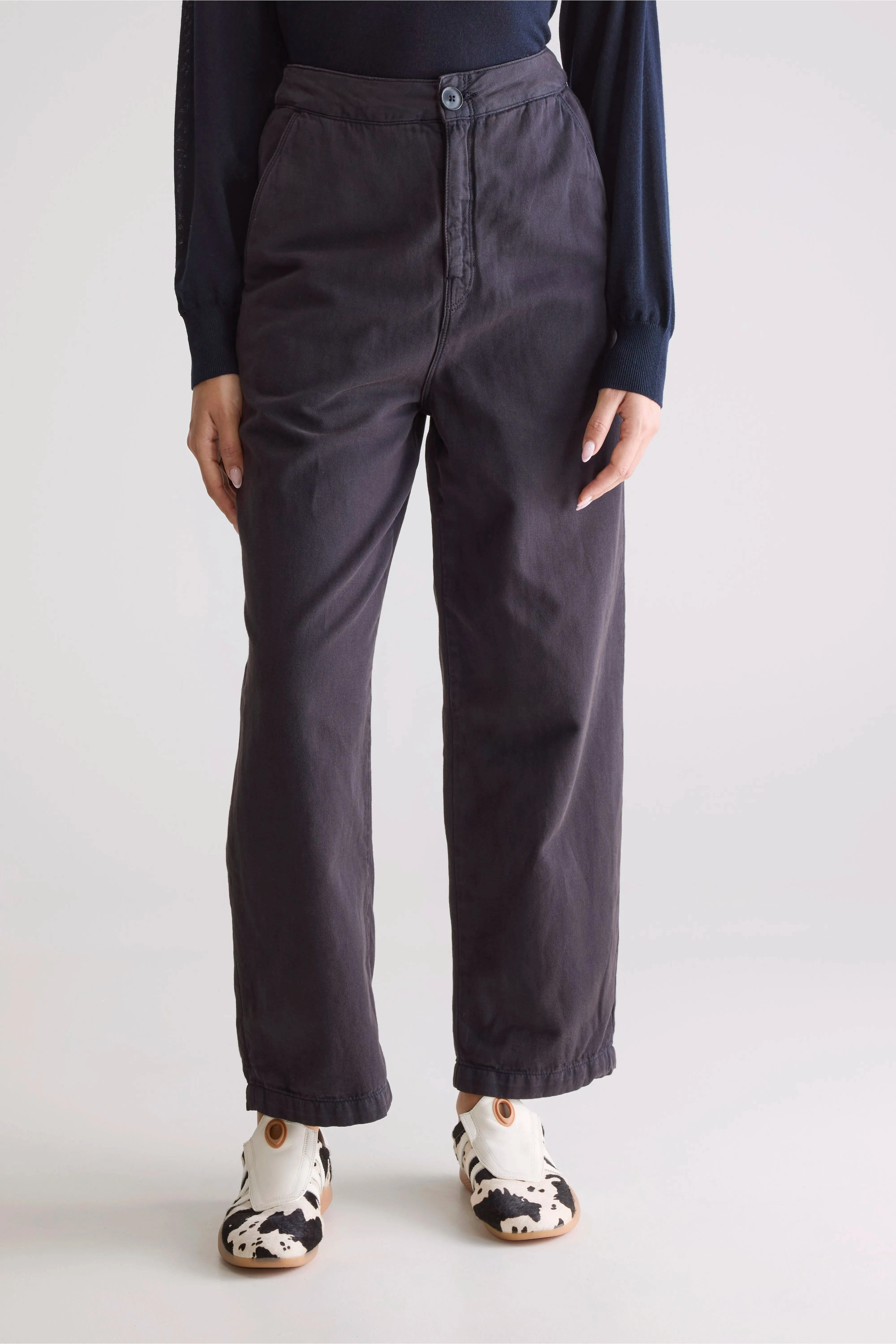 Pasop relaxed trousers (252 / W / OFF BLACK) NonSlipInnerGrip