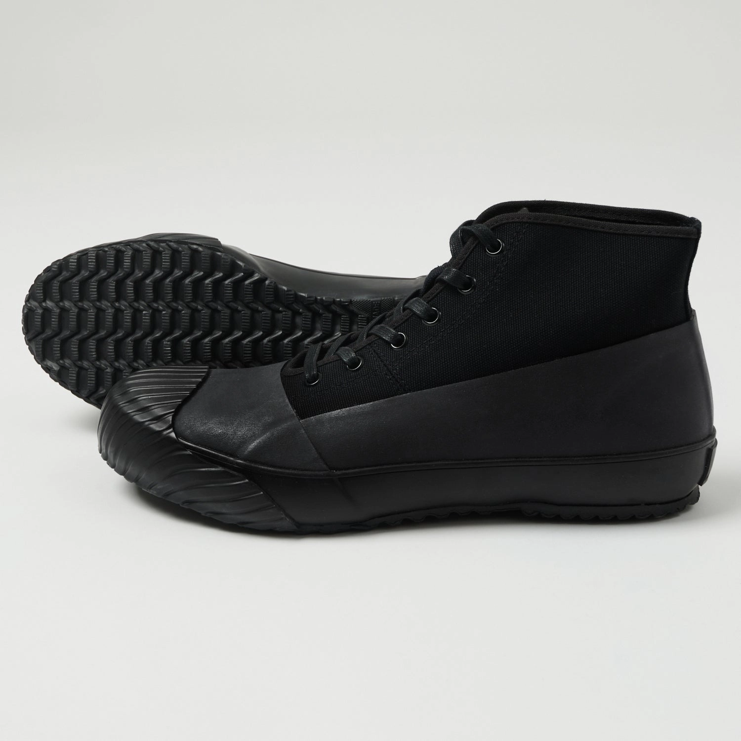 Moonstar 'Alweather' Rubber Covered Hi-Top Sneaker - Black Lean Fit Fresh Walks