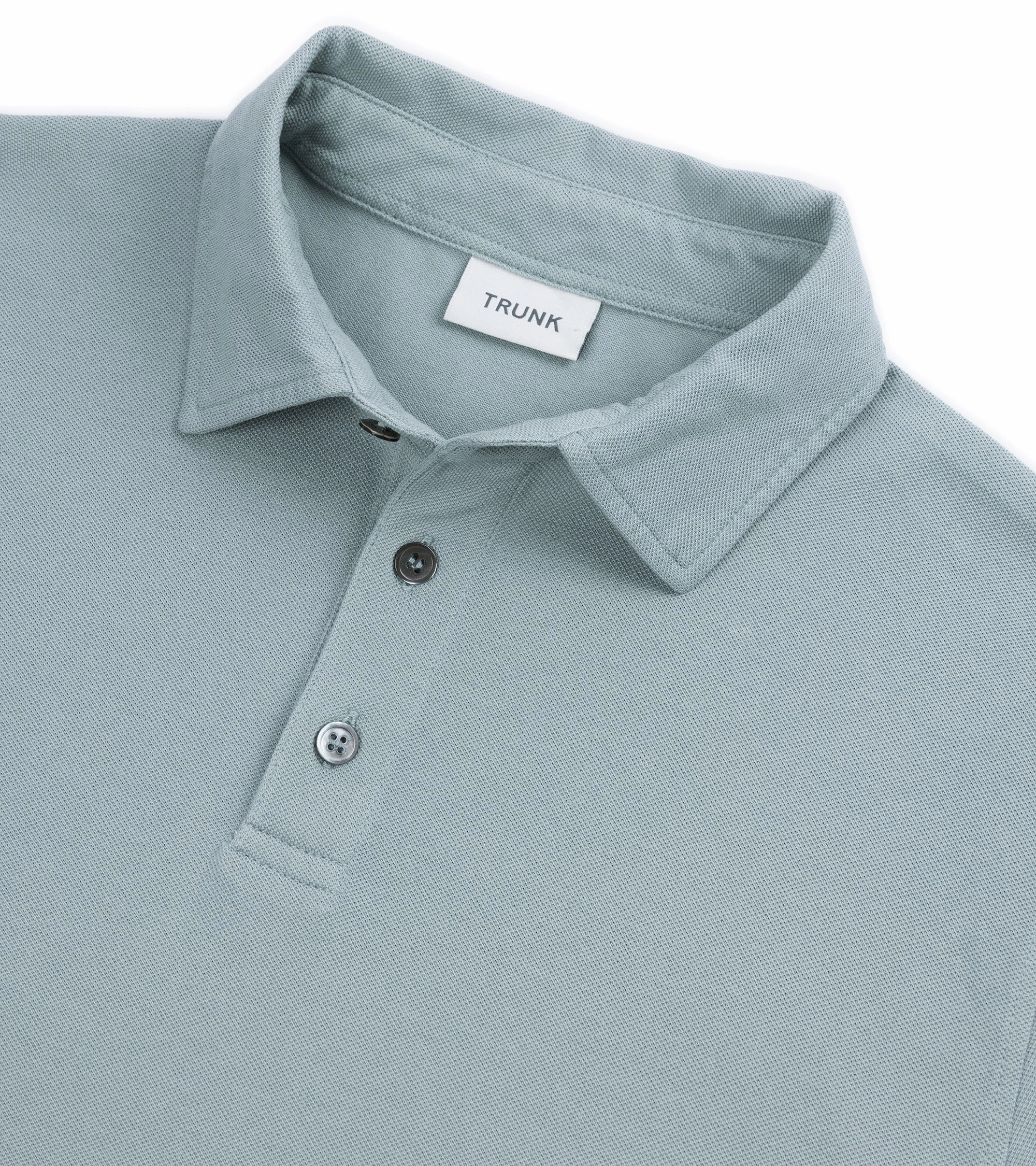 Breathable fabric refined design Trunk Moxon Long Sleeve Polo Shirt: Slate Blue