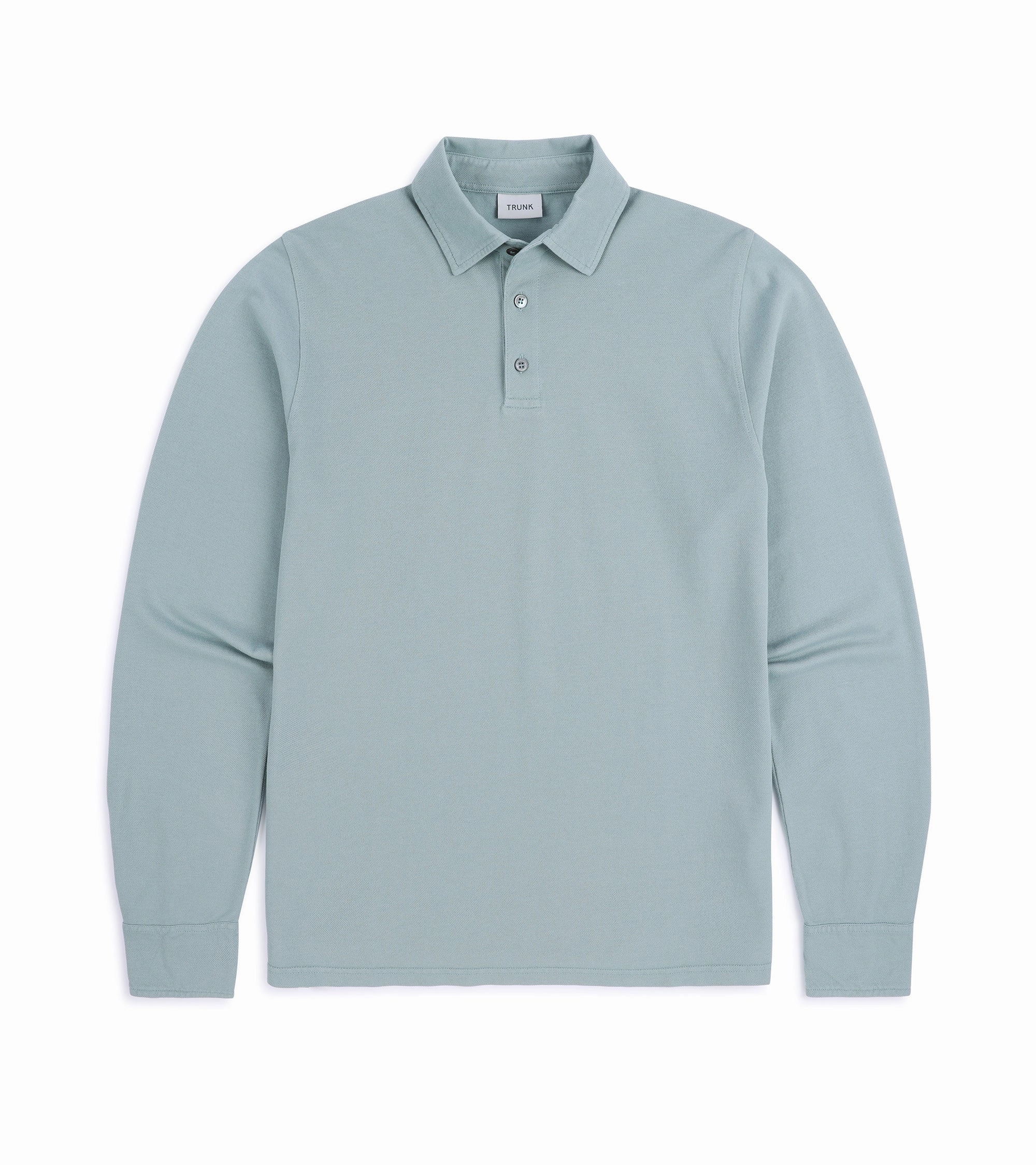 Stylish Choice Trunk Moxon Long Sleeve Polo Shirt: Slate Blue