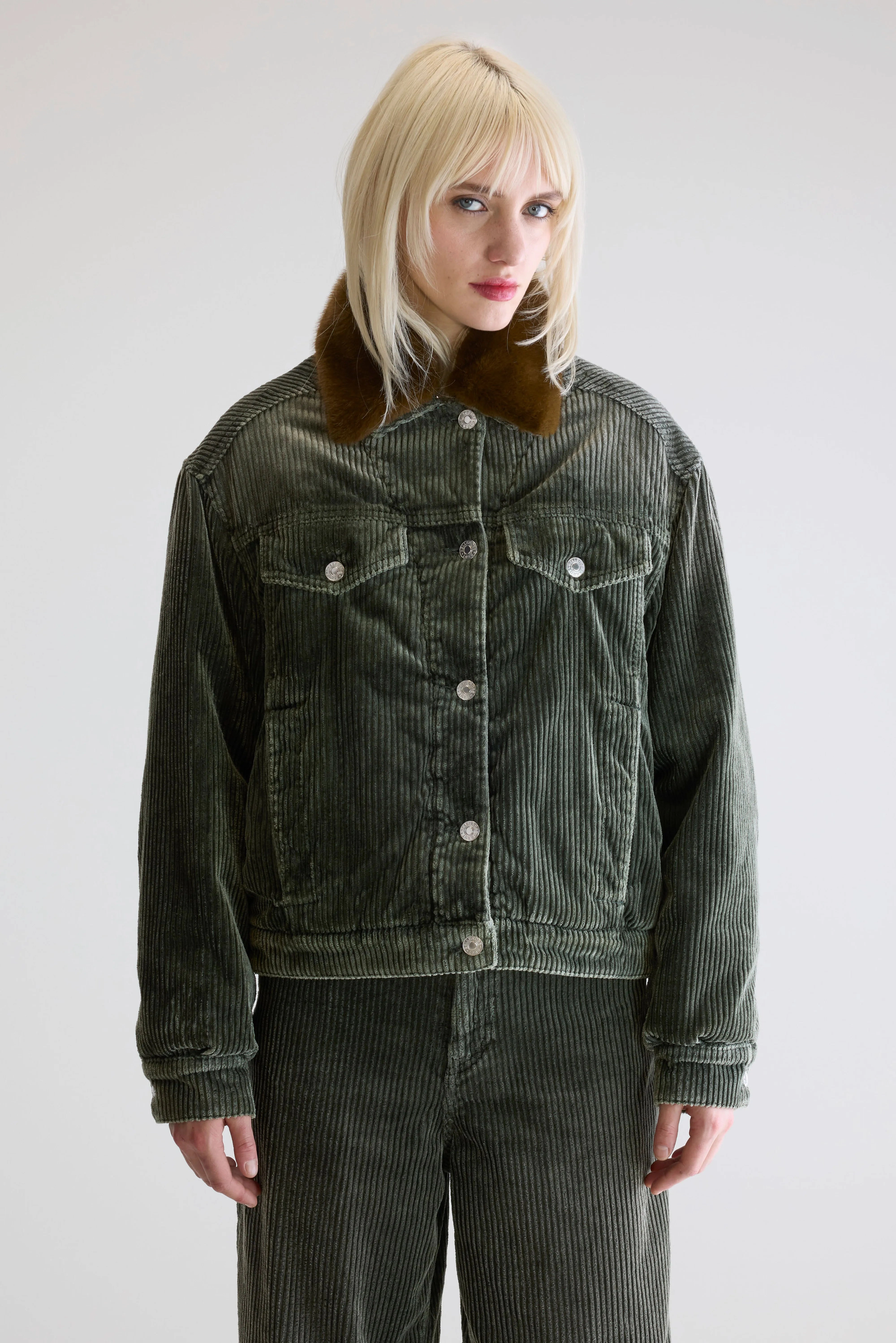 Payne corduroy jacket (252 / W / SAGE) MoistureWickingTechnology