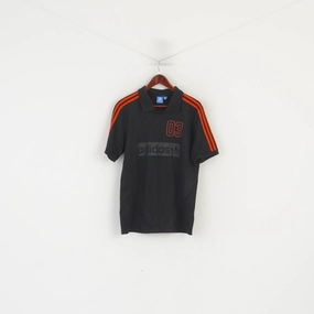 Formal Occasion Seamless Edging Adidas Men M Polo Shirt Black Cotton Sportswear #3 Activewear Training Top