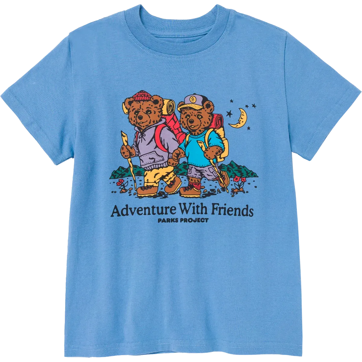 Youth Adventure With Friends Bear Tee Minimalist Layer