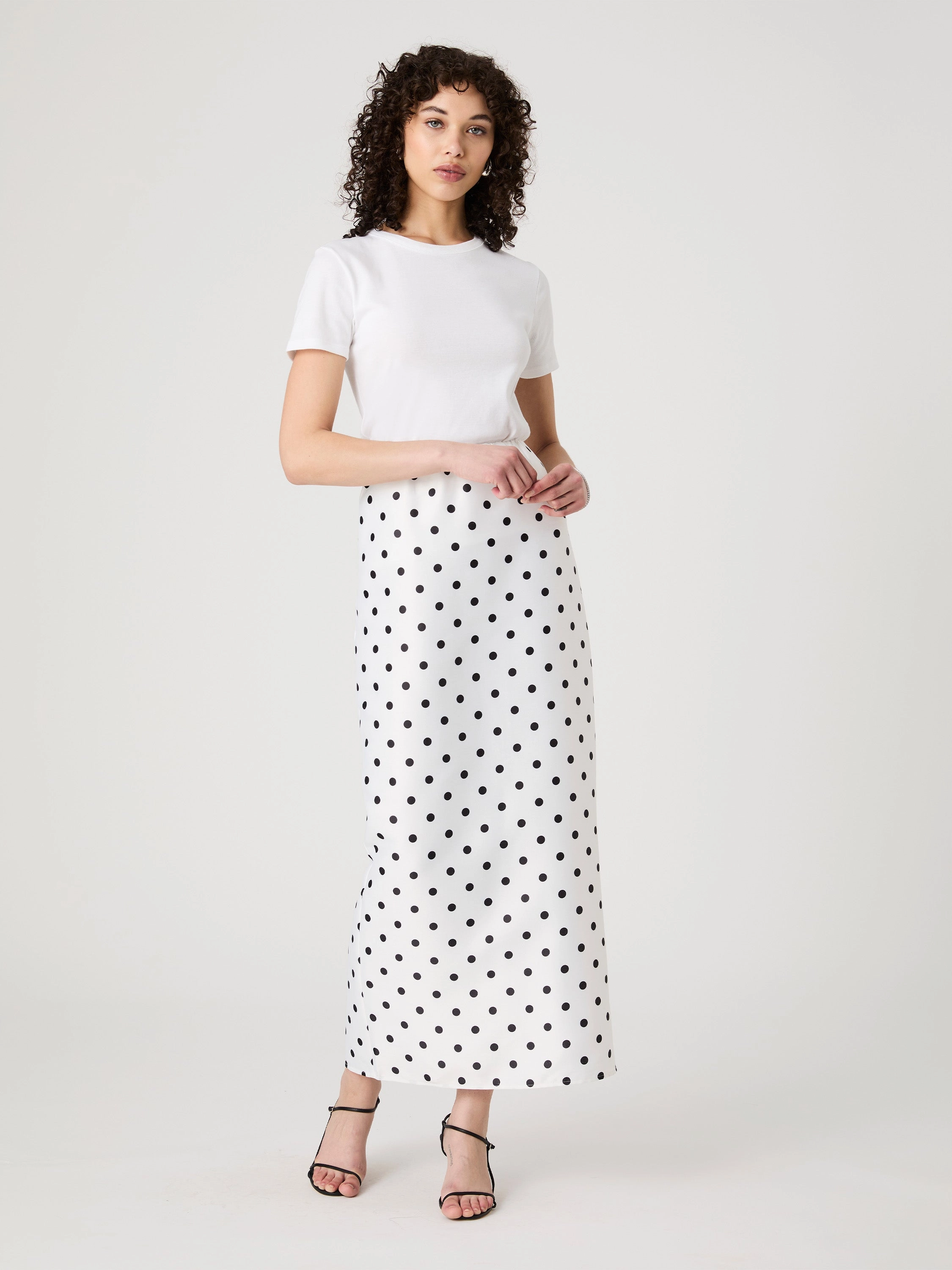 runners Quick Layering Polka Dot Maxi Skirt