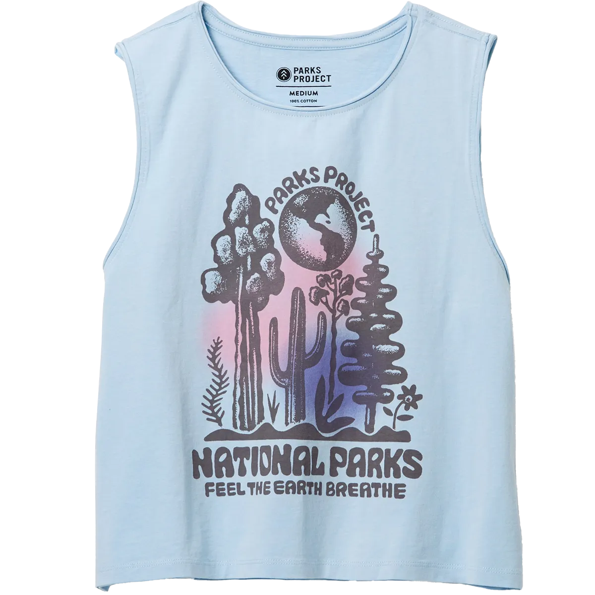 Fashion-Forward Fit Daily Comfort Style Women's Feel the Earth Breathe Stamped Tank