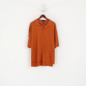 Job Interview Byron Nelson Eleven Straight Mes XXL Polo Shirt Texas Orange Cotton Golf Top