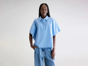 Cairn short-sleeve shirt (252 / W / BLUE SHIRT) Blend