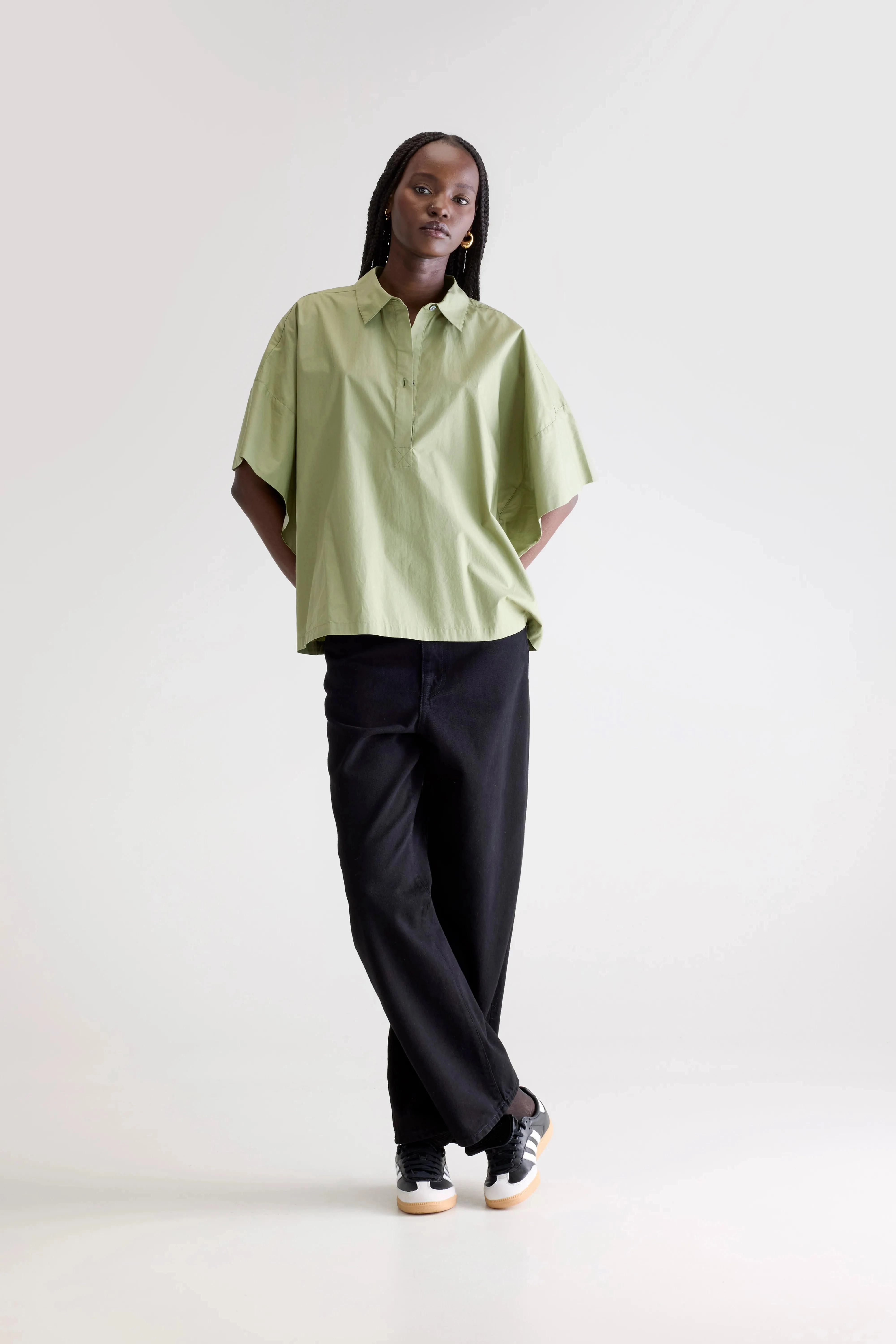 casual top Cairn short-sleeve shirt (252 / W / SAUGE)