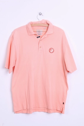 Urban Streetwear Casual Appeal Callaway Golf Mens S Polo Shirt Peach LAS AMERICAS TENERIFE Big Bertha Pique