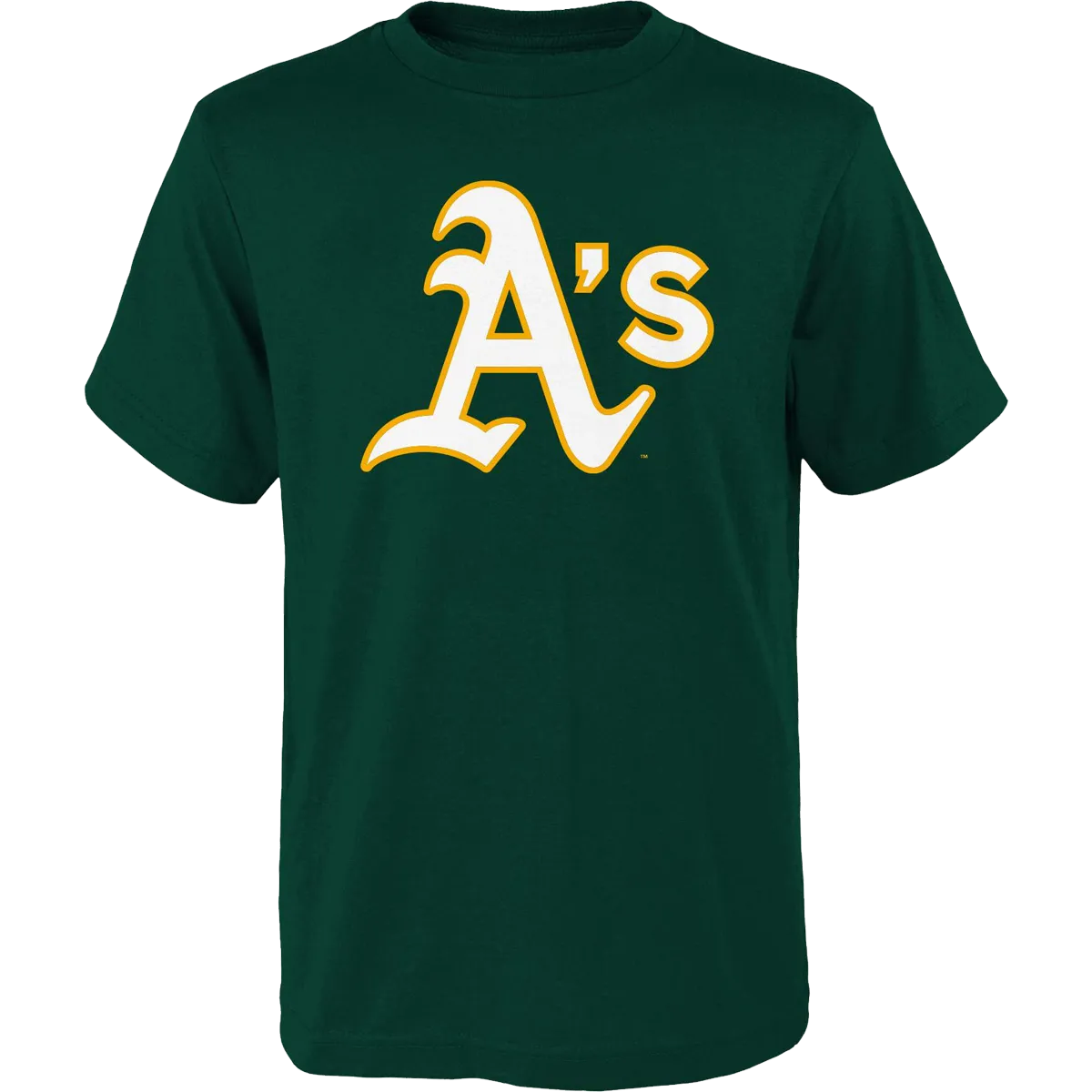 Youth A's Primary Logo Short Sleeve Tee hypoallergenic material Relaxed Vibe