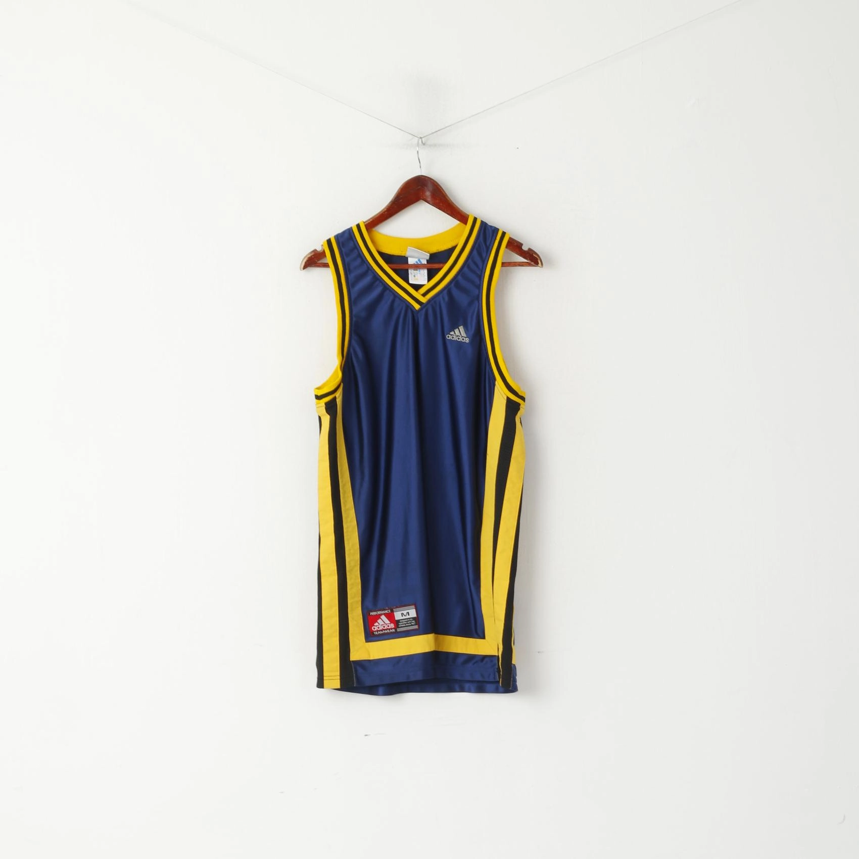 Soft Wear Adidas Men M Sleeveless Shirt Navy Basketball Teamwear Performance Vintage Vest