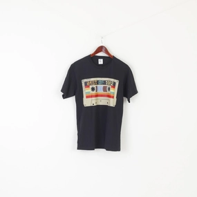 Port & Company Men M Shirt Black Cotton Graphic Best of 1982 Crew Neck Top AdvancedMoistureManagement