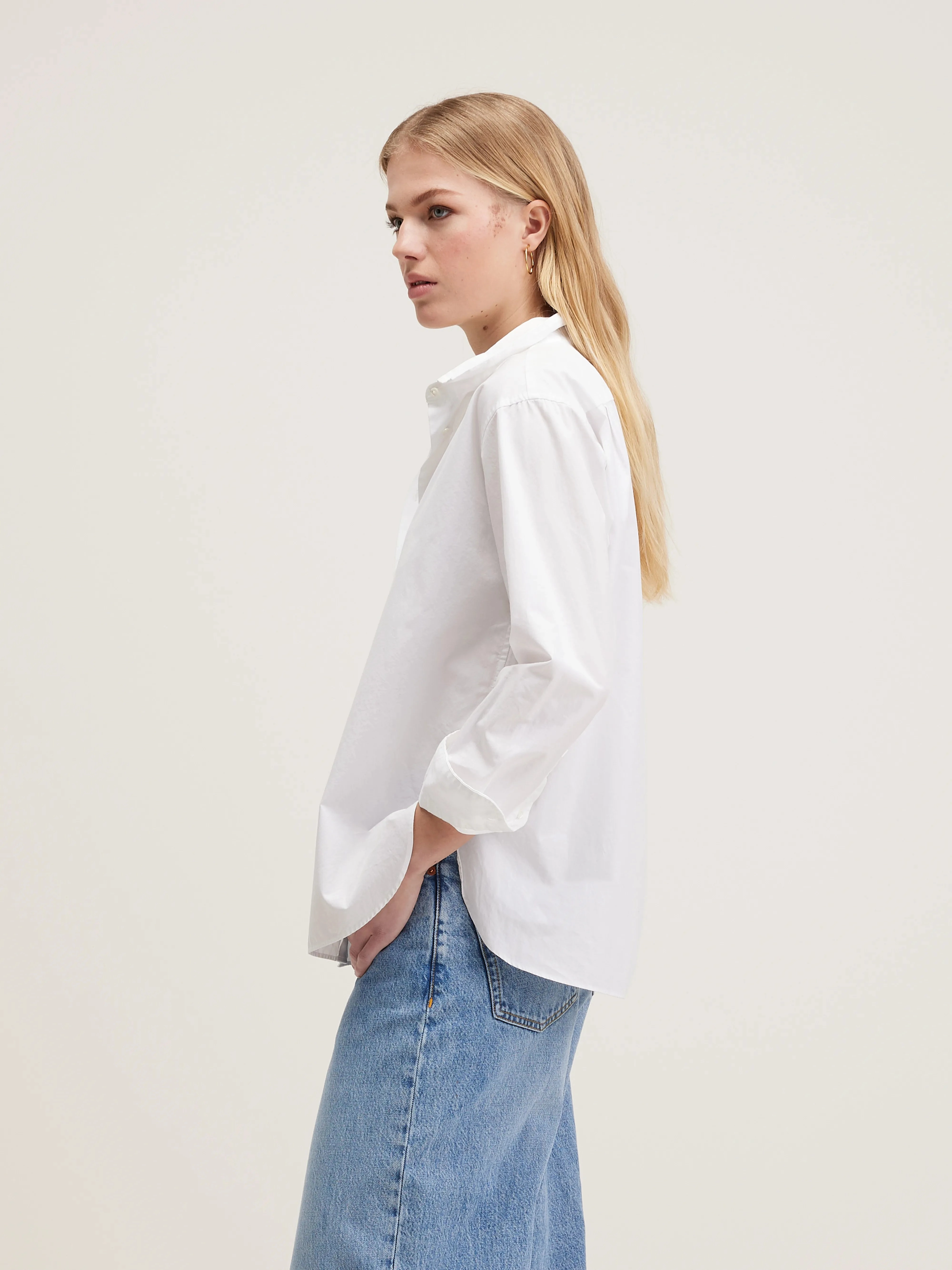 Gastoo poplin shirt (242 / W / WHITE) weekday wear