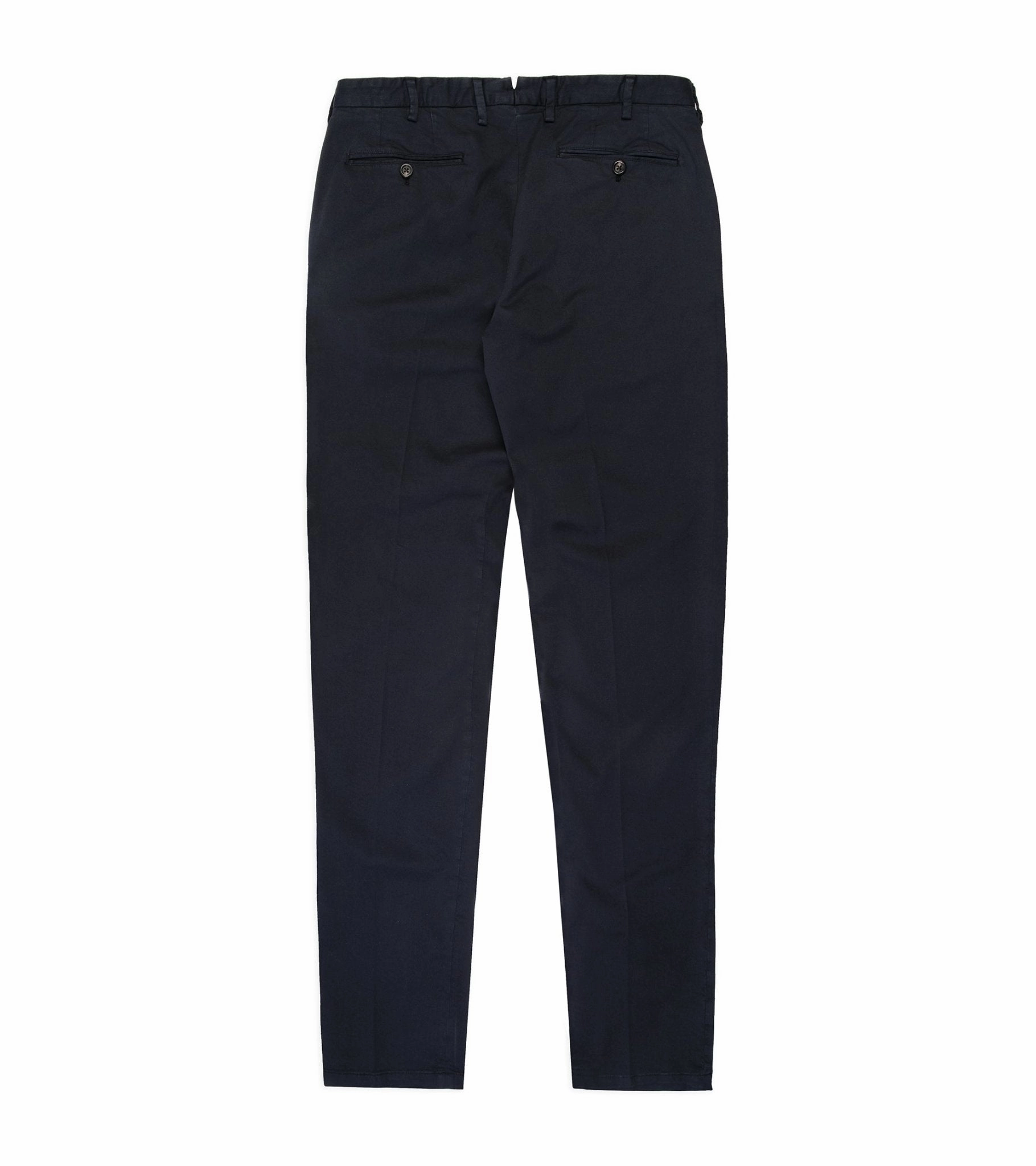 Trunk Welbeck Flat Front Cotton Trousers: Navy Casual Comfort Layers
