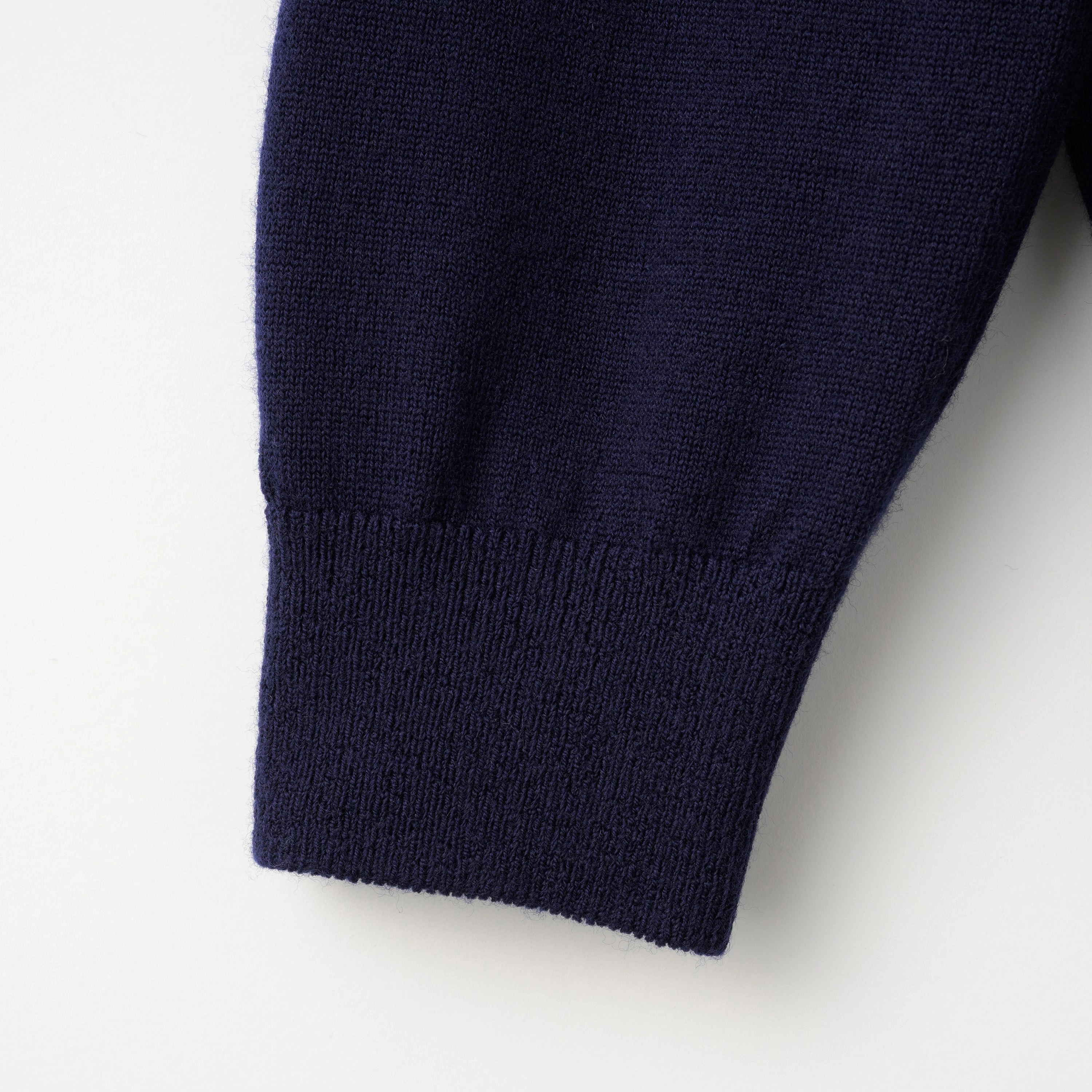 Mooncastle Lightweight Merino Roll Neck Sweater: Navy Knit Density Options Street Comforted