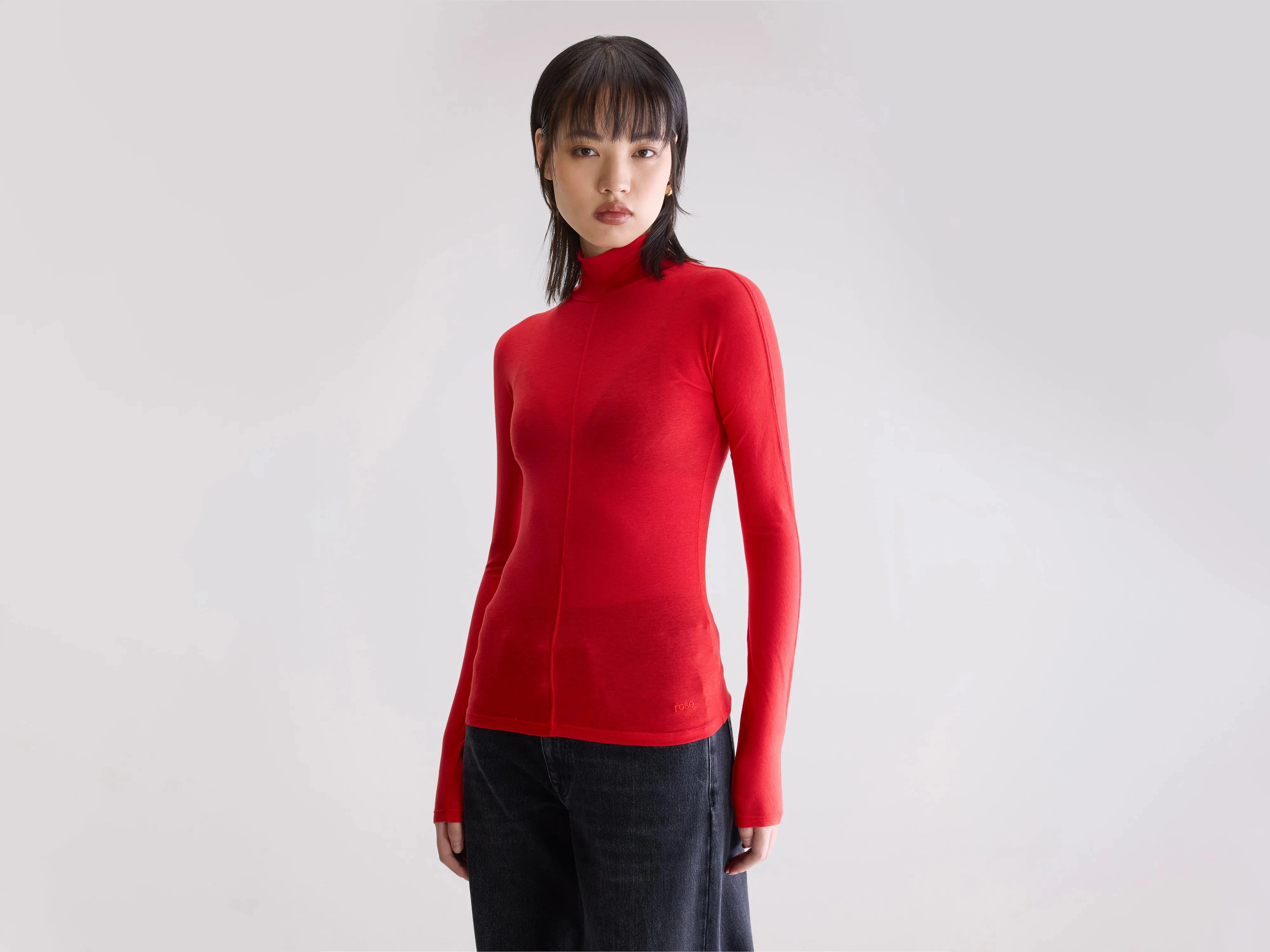 product availability High-Quality Fabric Flawy turtle neck t-shirt (252 / W / SANGUINE)