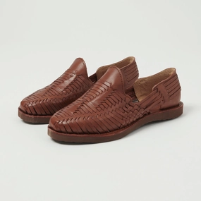 Chamula Cancun Woven Huarache Shoe - Brown Classic Office Footwear