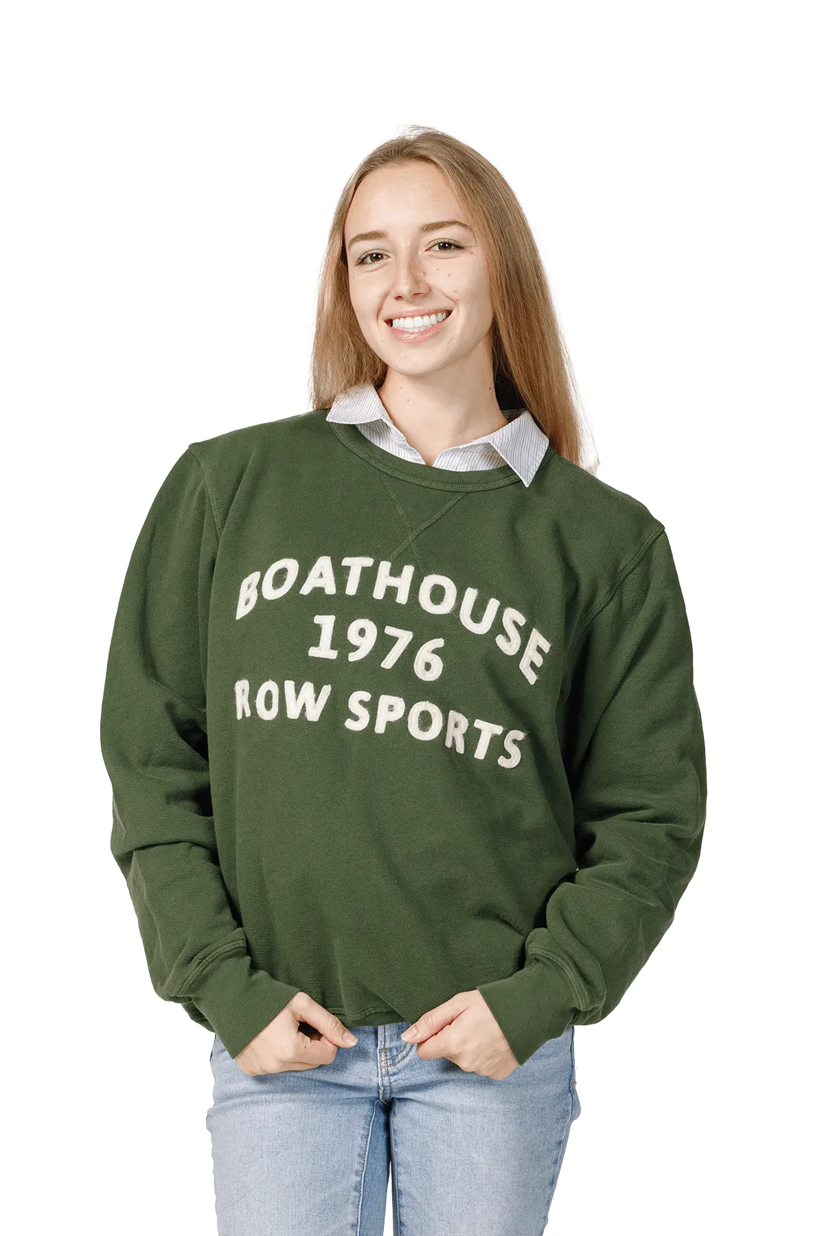 Leopard like Thermal Reflective Lining Boathouse Row Sports Felt Sweatshirt