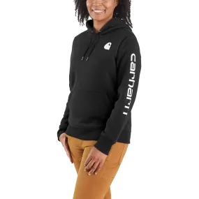 Sporty Fashion Women's Clarksburg Graphic Sleeve Logo Hooded Sweatshirt