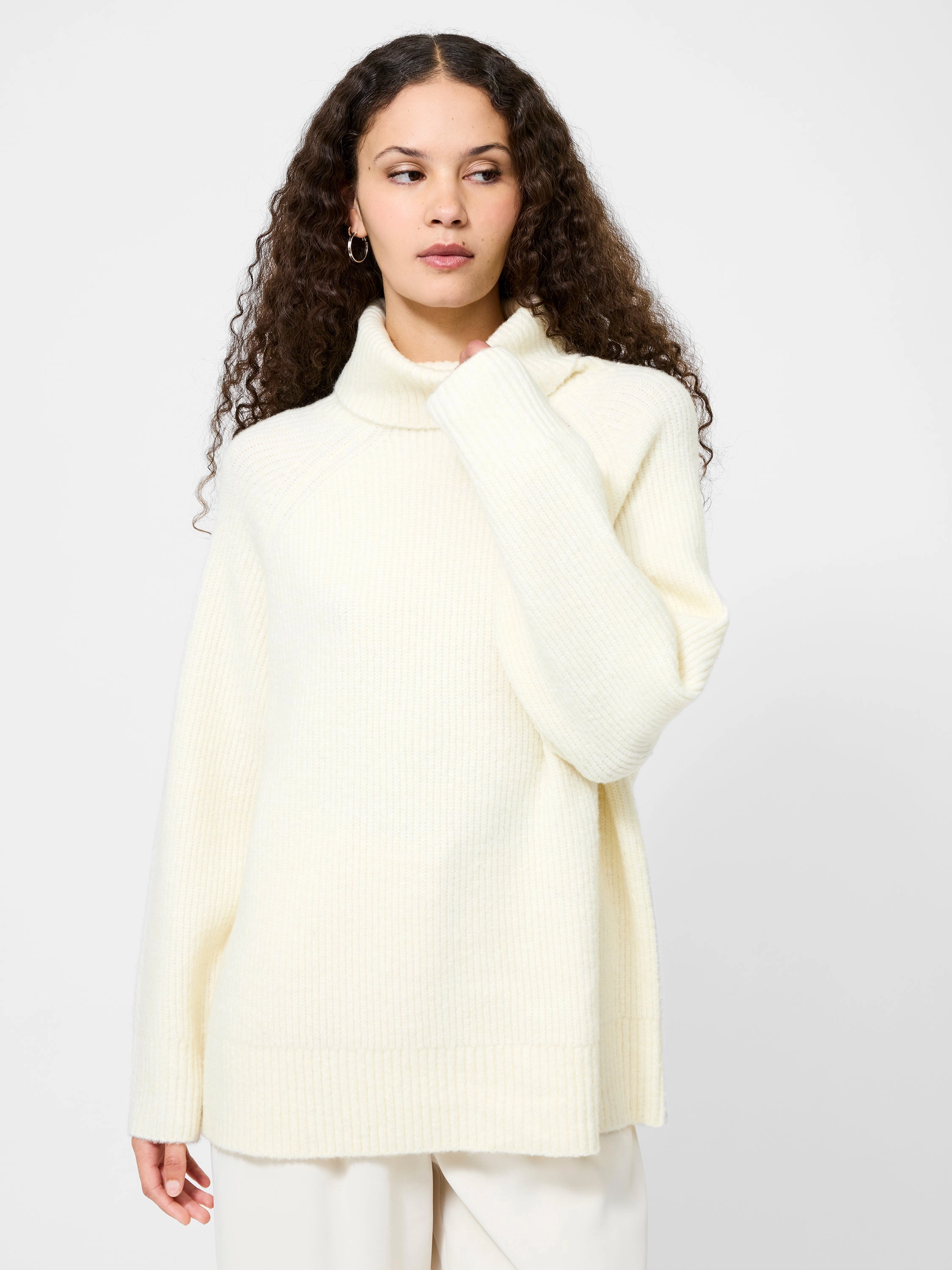 Emilia Knit Oversized Sweater Natural Texture
