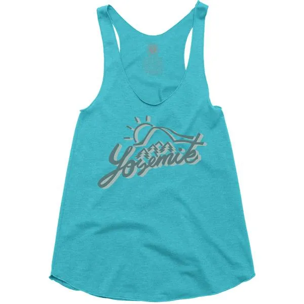 Women's Yosemite Scripty Racerback Wrinkle Resistant Texture