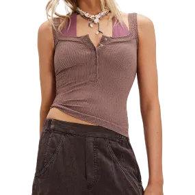 Women's Clean Slate Henley Ribbed collar Modern Fit