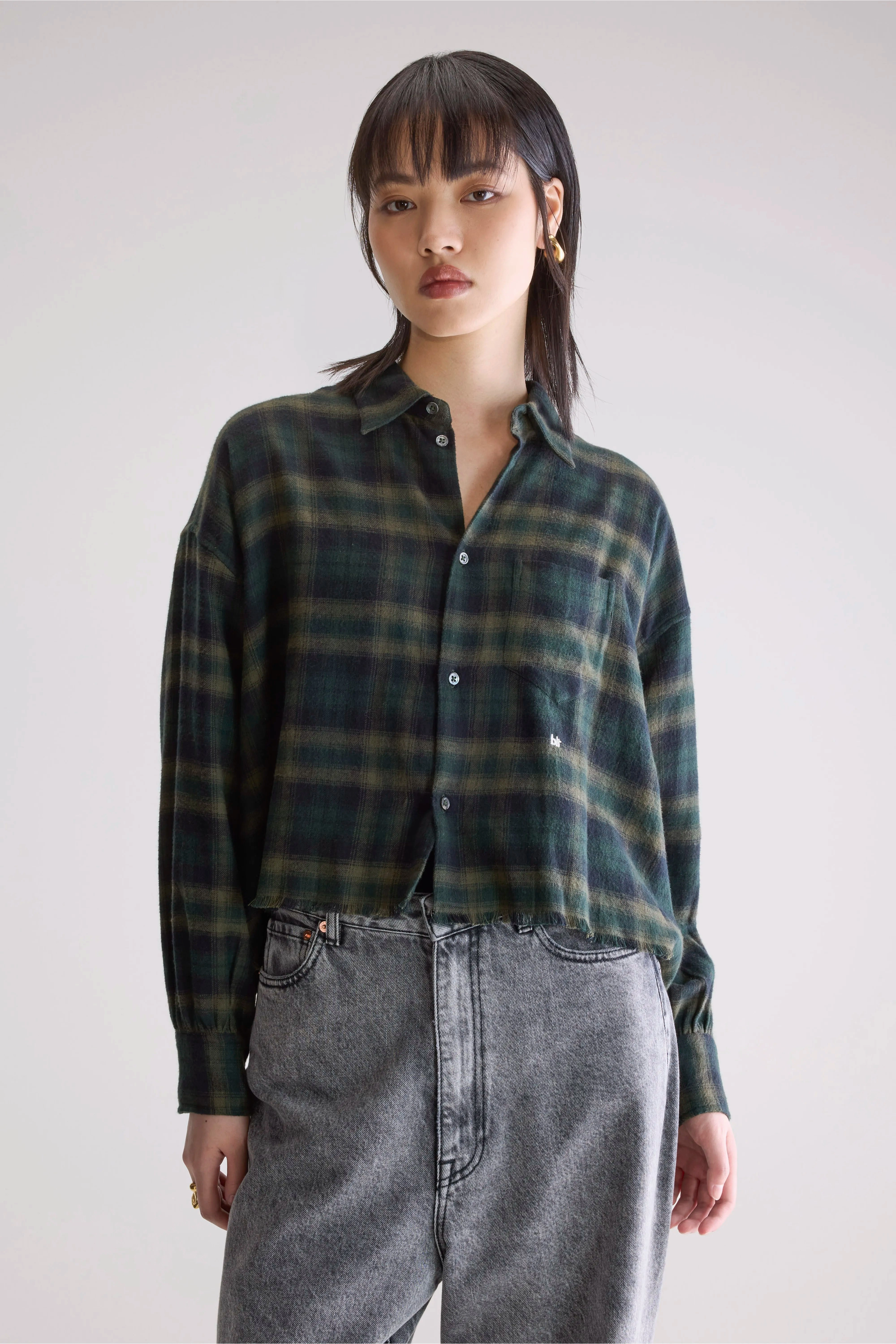 product group cooperation Kraft cropped shirt (252 / W / CHECK A)