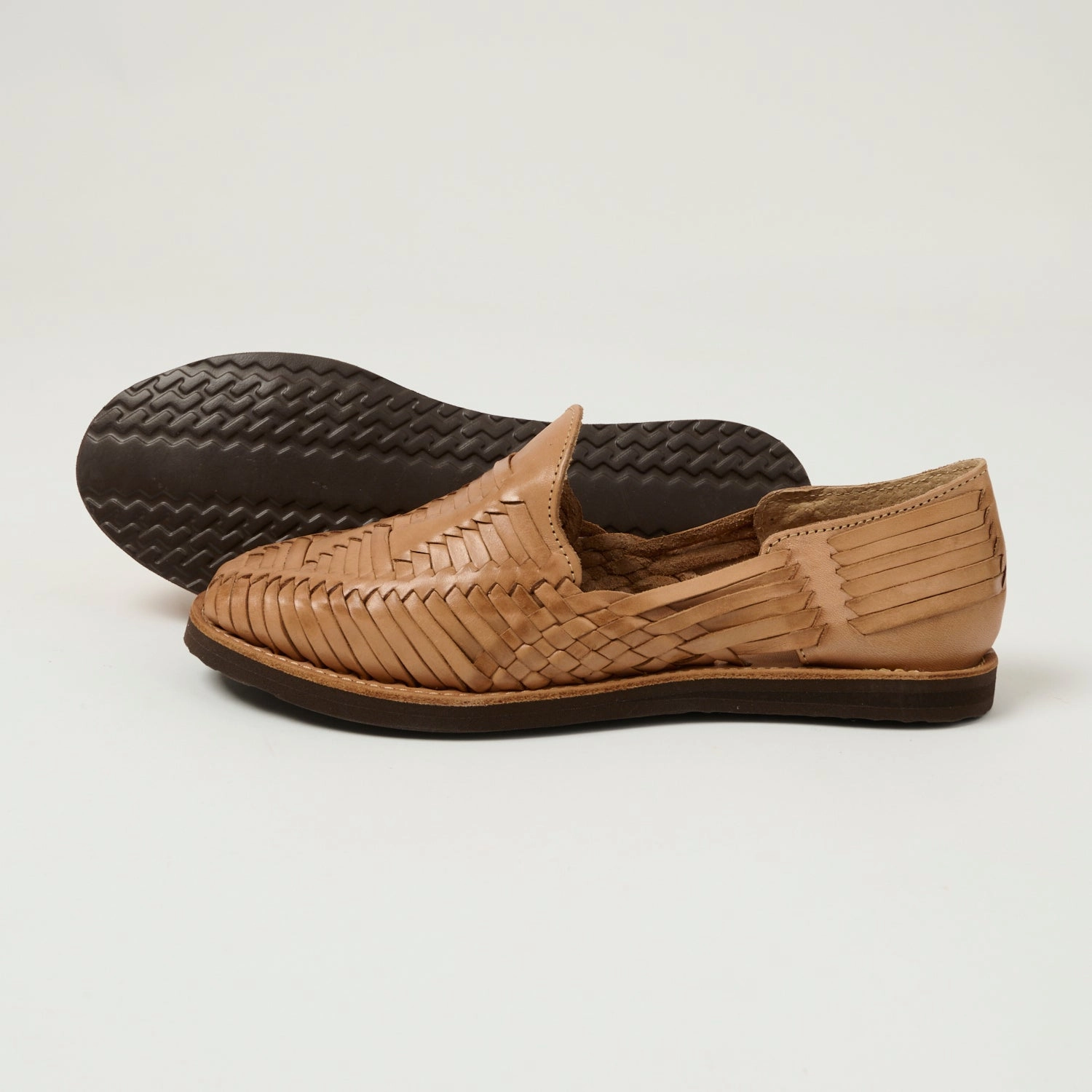Chamula Cancun Woven Huarache Shoe - Tan Easy Cushioning