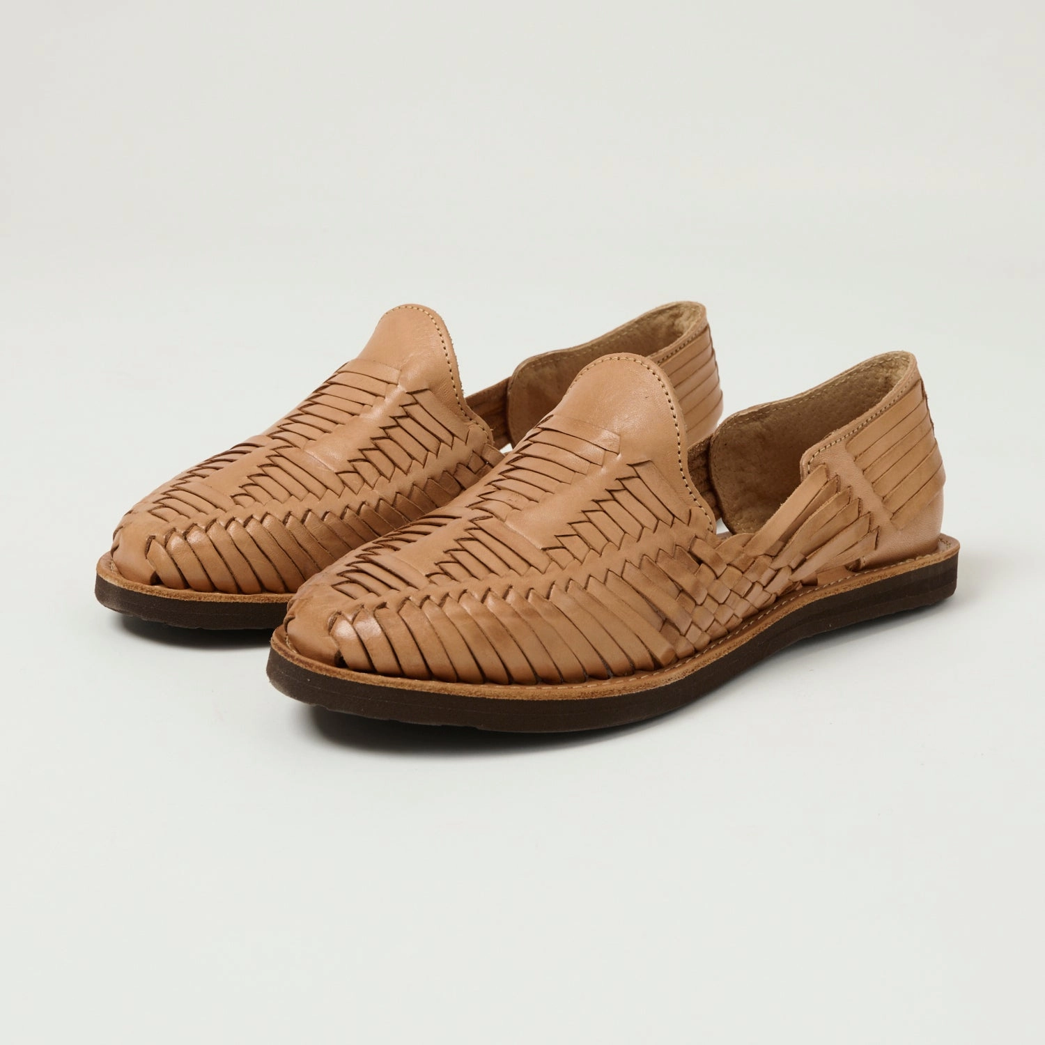 Chamula Cancun Woven Huarache Shoe - Tan Food Market Fashionable Look