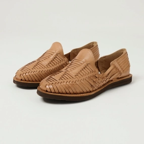 Chamula Cancun Woven Huarache Shoe - Tan Food Market Fashionable Look