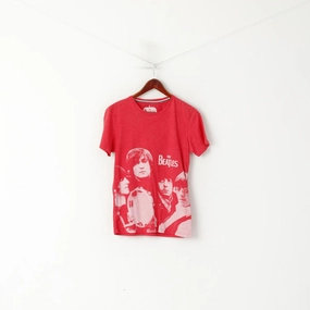 Simple Yet Cozy Collared Next The Beatles Men S Shirt Red Cotton Graphic Music Band Top