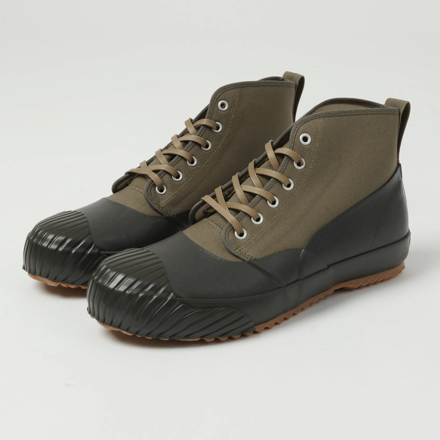 Smooth Flow Moonstar 'Alweather' Rubber Covered Hi-Top Sneaker - Olive