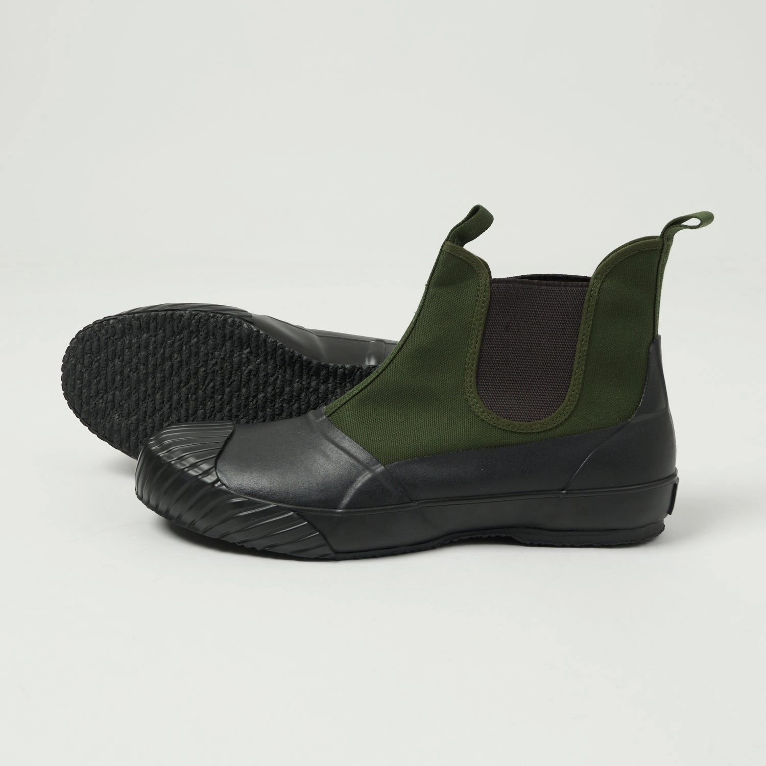 Moonstar 'Alweather Sidegoa' Slip-On Duck Boot - Khaki Run Trail Abrasion Resistant Heel