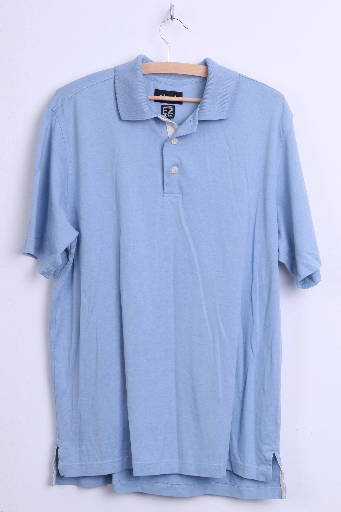 Fresh and Cool Ashworth Mens M Polo Shirt Classic Cotton Blue Performance Tech