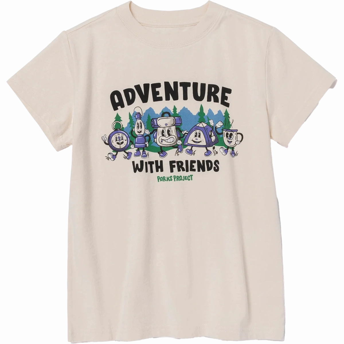 Youth Adventure With Friends Camp Tee UV protection layer