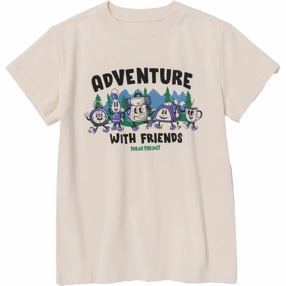 Versatile Look Comfy Wear Youth Adventure With Friends Camp Tee