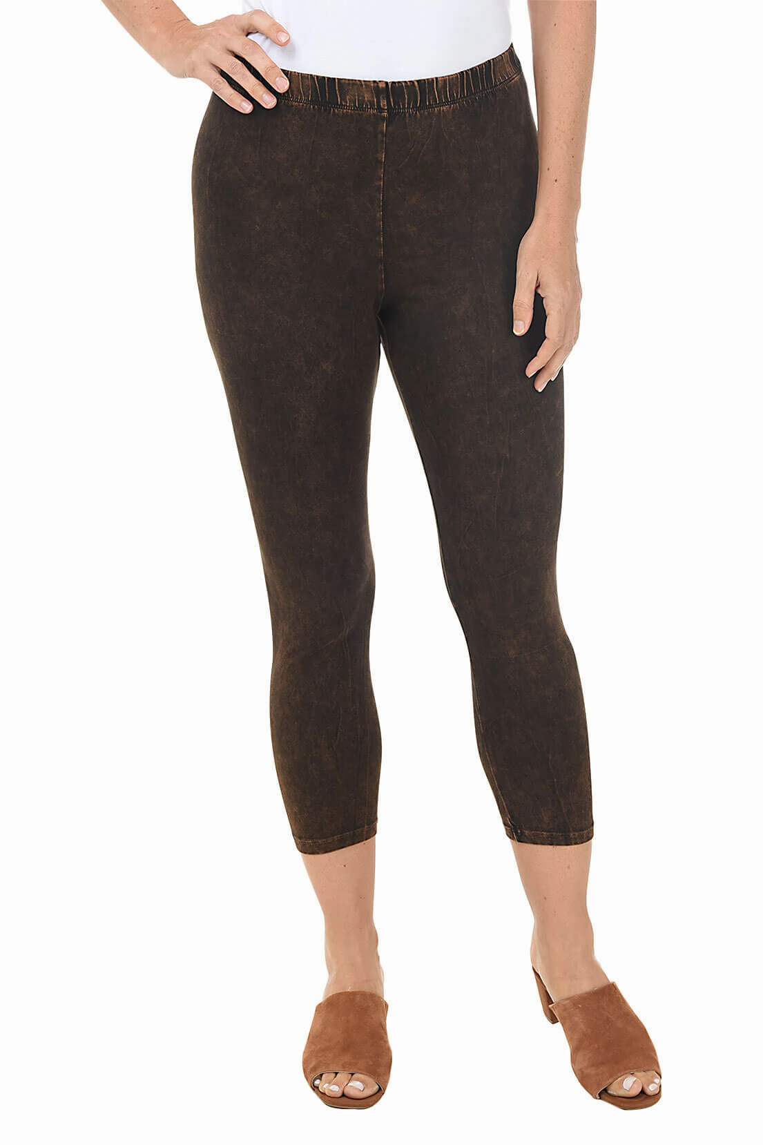 Mineral Wash Capri Legging Comfort Cushioning