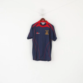 Samurai Felsted RFC Men L Shirt Navy Rugby France 2008 Sportswear Jersey Top Button Down Active Wearable